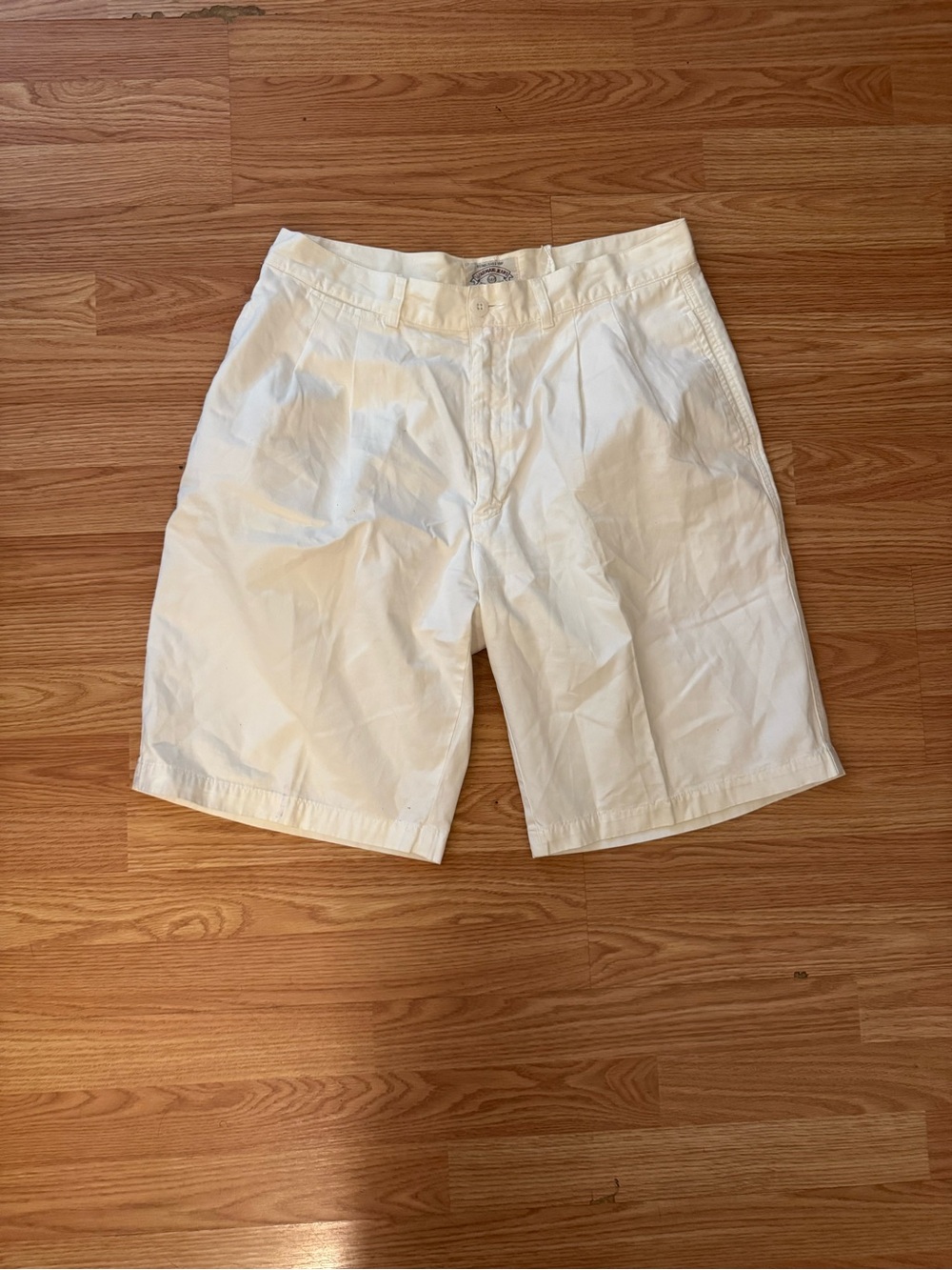 Armani Jeans White Flat-Front Men's Shorts